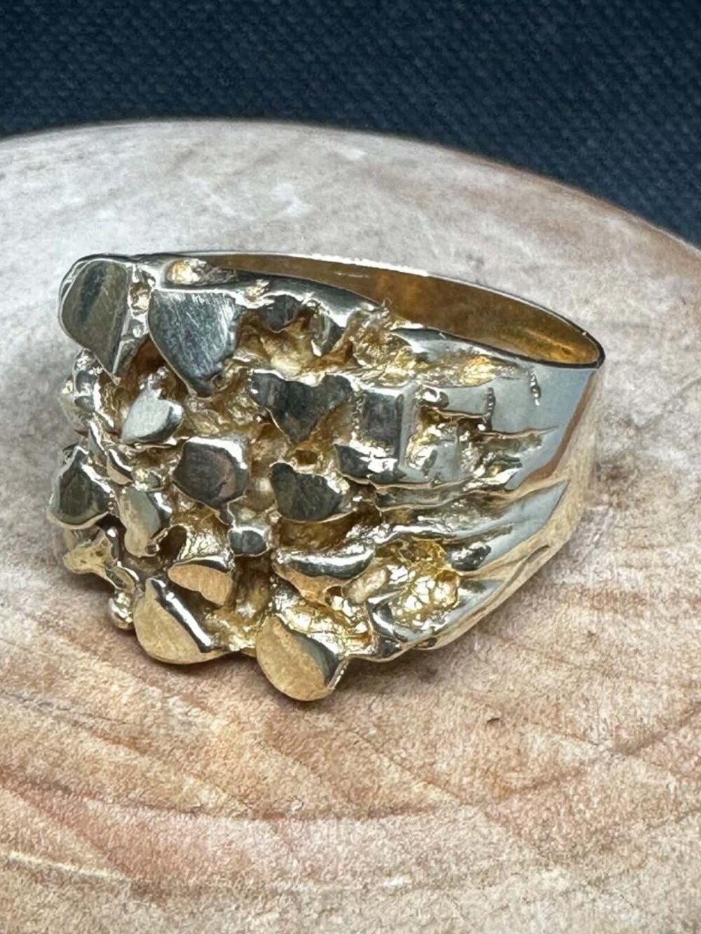 14K YG Nugget Ring